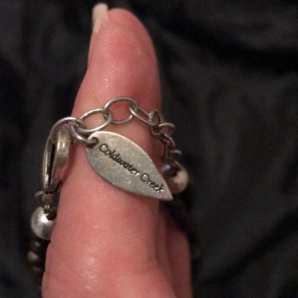 Coldwater Creek necklace wood and turquoise - Picture 2 of 5